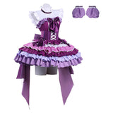 Puella Magi Madoka Magica Akemi Homura Purple Stage Dress Outfit Cosplay Costume Outfits Halloween Carnival Suit