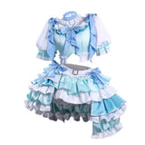 Puella Magi Madoka Magica Sayaka Miki Blue Outfit Cosplay Costume Outfit Halloween Carnival Suit