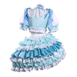 Puella Magi Madoka Magica Sayaka Miki Blue Outfit Cosplay Costume Outfit Halloween Carnival Suit