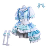 Puella Magi Madoka Magica Sayaka Miki Blue Outfit Cosplay Costume Outfit Halloween Carnival Suit