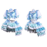 Puella Magi Madoka Magica Sayaka Miki Blue Outfit Cosplay Costume Outfit Halloween Carnival Suit