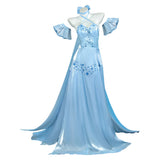 Re Zero Emilia Women Blue Evening Gown Cosplay Costume Outfit Halloween Carnival Suit