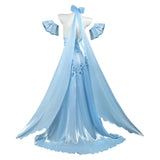 Re Zero Emilia Women Blue Evening Gown Cosplay Costume Outfit Halloween Carnival Suit