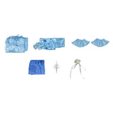 Re Zero Emilia Women Blue Evening Gown Cosplay Costume Outfit Halloween Carnival Suit