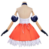 Record of Ragnarok Alvitr Women Blue and Orange Dress Cosplay Costume Outfit Halloween Carnival Suit