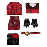 Red Kids Children Red Full Set Outfit Cosplay Costume Outfits Halloween Carnival Suit