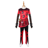 Red Kids Children Red Full Set Outfit Cosplay Costume Outfits Halloween Carnival Suit