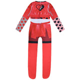 Red Kids Children Red Jumpsuit Outfit Cosplay Costume Outfits Halloween Carnival Suit