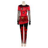 Red Women Black Red Outfit Cosplay Costume Outfits Halloween Carnival Suit