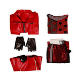 Red Women Red Top Pants Full Set Outfit Cosplay Costume Outfits Halloween Carnival Suit