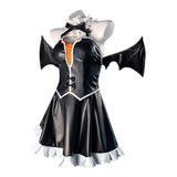 Rem Women Black Little Devil Dress Cosplay Costume Outfit Halloween Carnival Suit