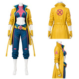 Rivals Jubilee Women Blue Outfit with Yellow Coat Cosplay Costume Outfit Halloween Carnival Suit