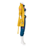 Rivals Jubilee Women Blue Outfit with Yellow Coat Cosplay Costume Outfit Halloween Carnival Suit