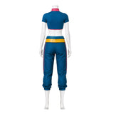 Rivals Jubilee Women Blue Outfit with Yellow Coat Cosplay Costume Outfit Halloween Carnival Suit