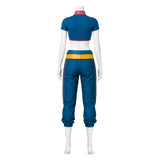 Rivals Jubilee Women Blue Outfit with Yellow Coat Cosplay Costume Outfit Halloween Carnival Suit