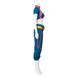 Rivals Jubilee Women Blue Outfit with Yellow Coat Cosplay Costume Outfit Halloween Carnival Suit