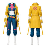 Rivals Jubilee Women Blue Outfit with Yellow Coat Cosplay Costume Outfit Halloween Carnival Suit