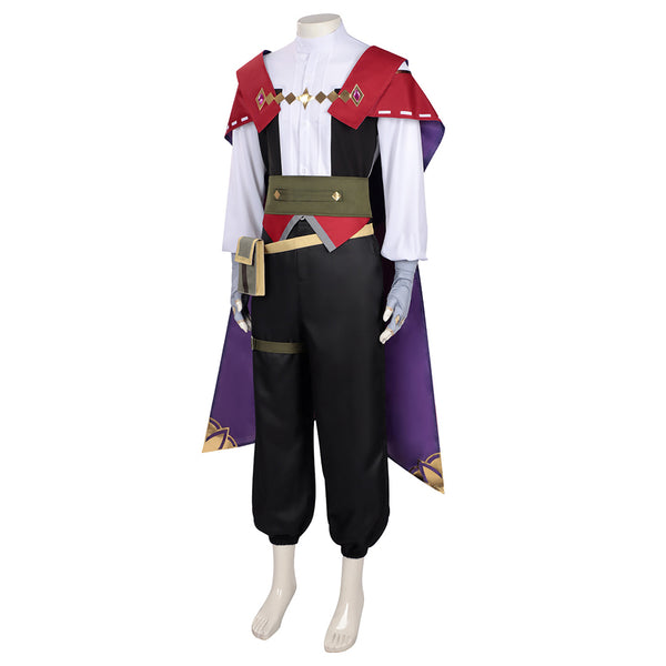 Roco Kingdom Enzo Black Outfit with Cape Cosplay Costume Outfit Hallow ...
