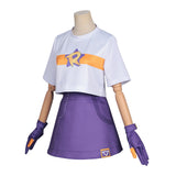 Roco Kingdom Roco Women White and Purple Outfit Cosplay Costume Outfit Halloween Carnival Suit