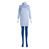 Sadness Women Blue Outfit Cosplay Costume Outfits Halloween Carnival Suit