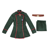 Saga of Tanya the Evil Tanya von Degurechaff Women Army Green Suit Cosplay Costume Outfit Halloween Carnival Suit