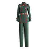 Saga of Tanya the Evil Tanya von Degurechaff Women Army Green Suit Cosplay Costume Outfit Halloween Carnival Suit