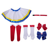 Sailor Moon Hino Rei Kids Children White Tutu Dress Cosplay Costume Outfits Halloween Carnival Suit