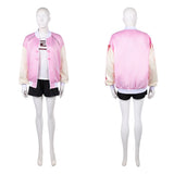 Sakamoto Days Lu Shaotang Women Pink Outfit Cosplay Costume Outfit Halloween Carnival Suit