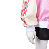 Sakamoto Days Lu Shaotang Women Pink Outfit Cosplay Costume Outfit Halloween Carnival Suit