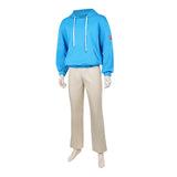 Sakamoto Days Shin Asakura Blue Hoodie Outfit Cosplay Costume Outfit Halloween Carnival Suit
