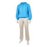 Sakamoto Days Shin Asakura Blue Hoodie Outfit Cosplay Costume Outfit Halloween Carnival Suit