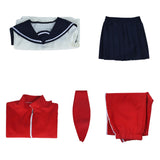 Schoolgirl Kagura Red Outfit Women Cosplay Costume Outfits Halloween Carnival Suit