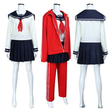 Schoolgirl Kagura Red Outfit Women Cosplay Costume Outfits Halloween Carnival Suit