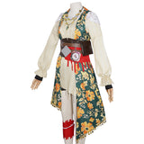Sea of Remnants R.S Women Green Printed Pirate Costume Cosplay Costume Outfit Halloween Carnival Suit