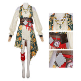 Sea of Remnants R.S Women Green Printed Pirate Costume Cosplay Costume Outfit Halloween Carnival Suit