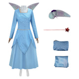 Shrek 2 Fairy Godmother Women Blue Dress Cosplay Costume Outfits Halloween Carnival Suit
