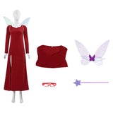 Shrek 2 Fairy Godmother Women Red Dress Cosplay Costume Outfits Halloween Carnival Suit