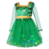 Shrek Fiona Kids Children Green Dress Cosplay Costume Outfits Halloween Carnival Suit Original Design