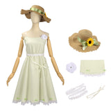 Shunkashuutou Daikousha: Haru no Mai Ruri Hazakura Women White Dress Cosplay Costume Outfit Halloween Carnival Suit