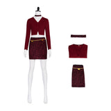 Silent Hill 2 Maria Women Red Dress Outfit Cosplay Costume Outfits Halloween Carnival Suit