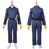 Skeleton Crew 2024 KB Kids Children Blue Jumpsuit Cosplay Costume Outfits Halloween Carnival Suit