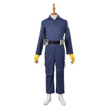 Skeleton Crew 2024 KB Kids Children Blue Jumpsuit Cosplay Costume Outfits Halloween Carnival Suit