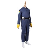 Skeleton Crew 2024 KB Kids Children Blue Jumpsuit Cosplay Costume Outfits Halloween Carnival Suit