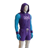 Skeleton King Purple Sportswear Cosplay Costume Outfit Halloween Carnival Suit