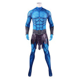 Skeletor Blue Jumpsuit Cosplay Costume Outfit Halloween Carnival Suit
