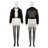 Smoking Behind the Supermarket with You Yamada Black Leather Suit Cosplay Costume Outfit Halloween Carnival Suit