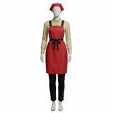 Smoking Behind the Supermarket with You Yamada Red Clerk Uniform Cosplay Costume Outfit Halloween Carnival Suit