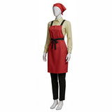 Smoking Behind the Supermarket with You Yamada Red Clerk Uniform Cosplay Costume Outfit Halloween Carnival Suit