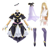 Star Detective Precure Moria Luluka Women Black Dress Cosplay Costume Outfit Halloween Carnival Suit