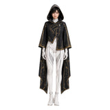 Stellar Blade: Blood Rain Eve Women White Jumpsuit with Black Cape Cosplay Costume Outfit Halloween Carnival Suit